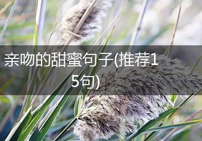 亲吻的甜蜜句子(推荐15句)