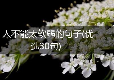人不能太软弱的句子(优选30句)
