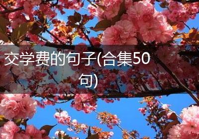 交学费的句子(合集50句)