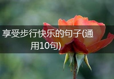 享受步行快乐的句子(通用10句)