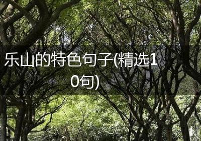 乐山的特色句子(精选10句)