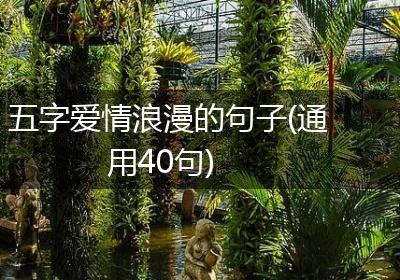 五字爱情浪漫的句子(通用40句)