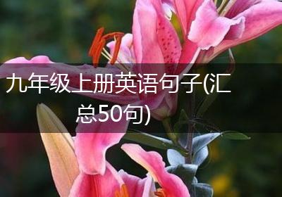 九年级上册英语句子(汇总50句)