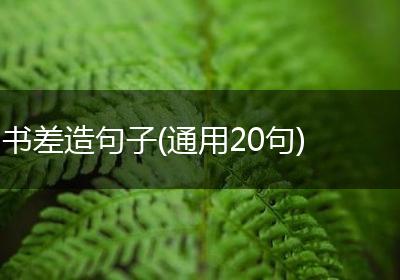 书差造句子(通用20句)