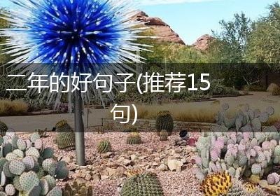 二年的好句子(推荐15句)