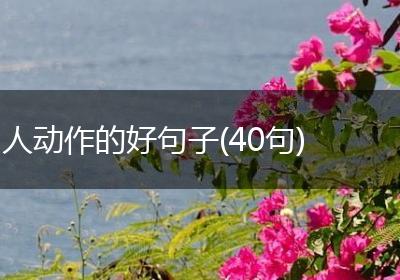 人动作的好句子(40句)