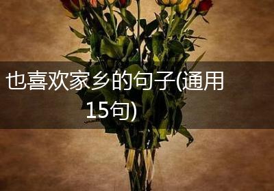 也喜欢家乡的句子(通用15句)