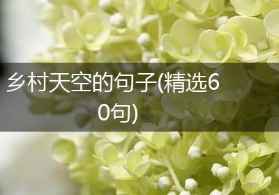 乡村天空的句子(精选60句)