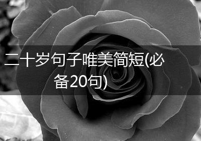 二十岁句子唯美简短(必备20句)