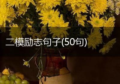 二模励志句子(50句)