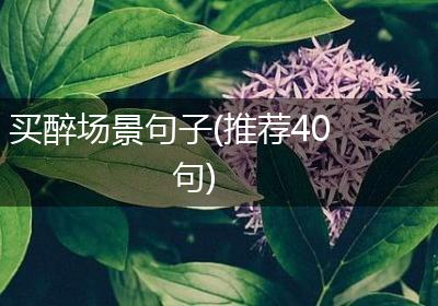 买醉场景句子(推荐40句)