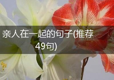 亲人在一起的句子(推荐49句)