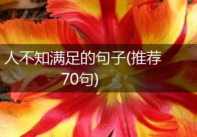 人不知满足的句子(推荐70句)