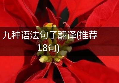 九种语法句子翻译(推荐18句)