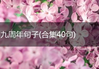 九周年句子(合集40句)