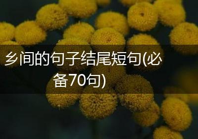 乡间的句子结尾短句(必备70句)