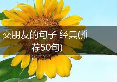 交朋友的句子 经典(推荐50句)