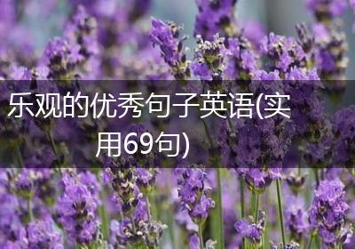 乐观的优秀句子英语(实用69句)