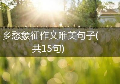 乡愁象征作文唯美句子(共15句)