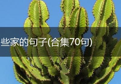 些家的句子(合集70句)