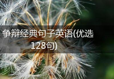 争辩经典句子英语(优选128句)