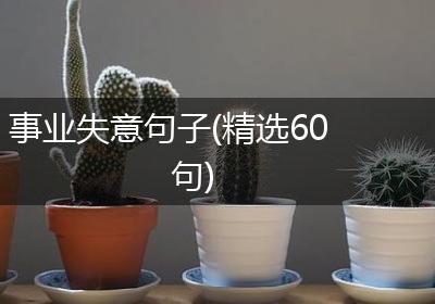 事业失意句子(精选60句)
