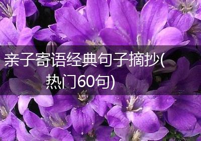 亲子寄语经典句子摘抄(热门60句)