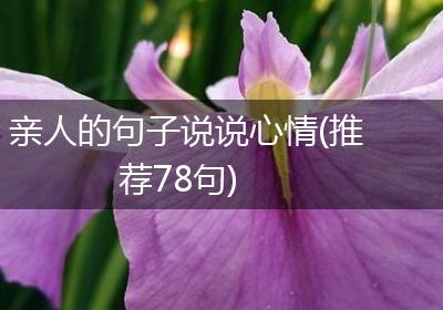 亲人的句子说说心情(推荐78句)
