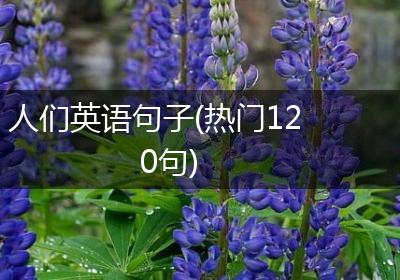 人们英语句子(热门120句)