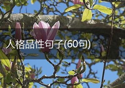 人格品性句子(60句)