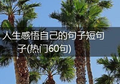 人生感悟自己的句子短句子(热门60句)