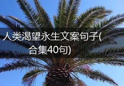 人类渴望永生文案句子(合集40句)