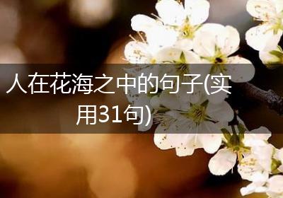 人在花海之中的句子(实用31句)