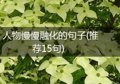 人物慢慢融化的句子(推荐15句)