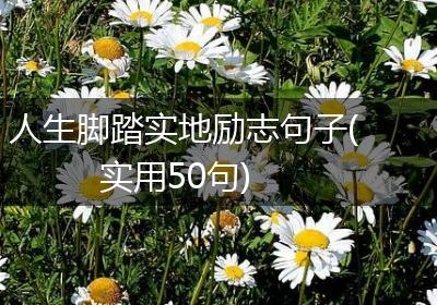 人生脚踏实地励志句子(实用50句)