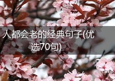 人都会老的经典句子(优选70句)