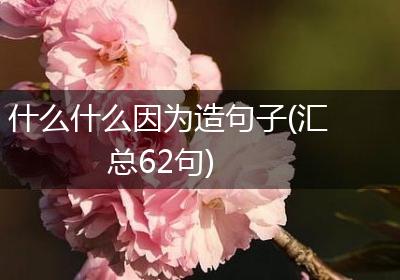 什么什么因为造句子(汇总62句)