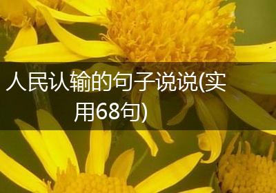 人民认输的句子说说(实用68句)