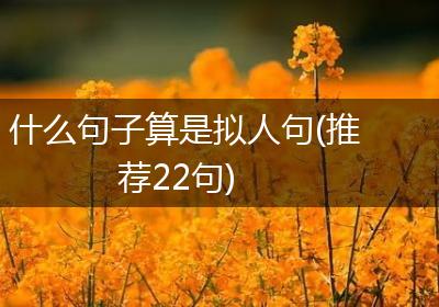 什么句子算是拟人句(推荐22句)
