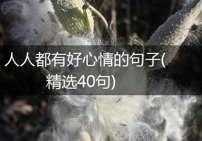 人人都有好心情的句子(精选40句)