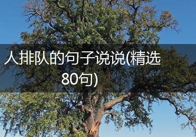 人排队的句子说说(精选80句)