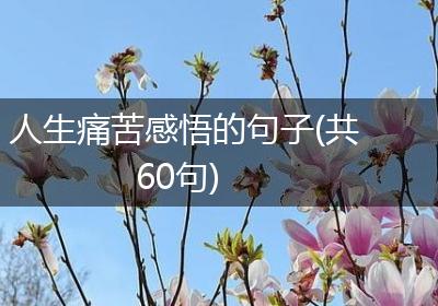 人生痛苦感悟的句子(共60句)