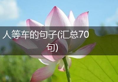 人等车的句子(汇总70句)