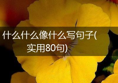 什么什么像什么写句子(实用80句)