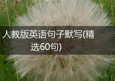 人教版英语句子默写(精选60句)