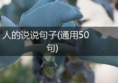 人的说说句子(通用50句)