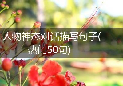 人物神态对话描写句子(热门50句)