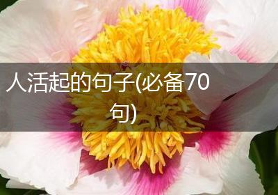 人活起的句子(必备70句)