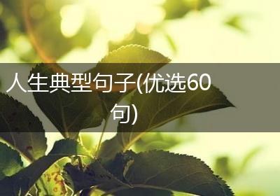 人生典型句子(优选60句)