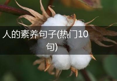 人的素养句子(热门10句)